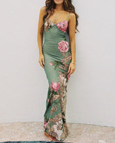 Sexy Slim Long Floral Dress