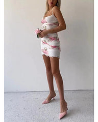 White floral skirt