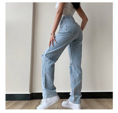 'Know your worth' Ripped Boyfriend Jeans