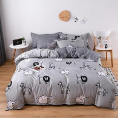 Cotton Pastoral Flower Cartoon Style Fashion Bedding Bed Cover Bed Sheet Duvet Cover Pillowcase 4pcs Bedding Sets/Queen