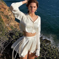 Marina Satin Skirt Set