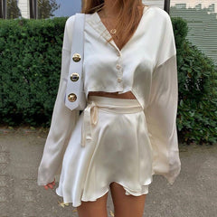 Marina Satin Skirt Set