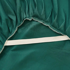 Bonenjoy 1pc Plain Dyed Bed Skirt with Elastic Green Solid Color Single/Queen/King Size Bed Sheet Ruffles(Pillowcase need order)