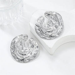 Large Round Spiral Earrings