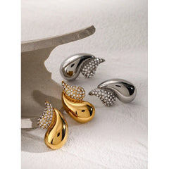 Double Layer Drop Rhinestones Earrings