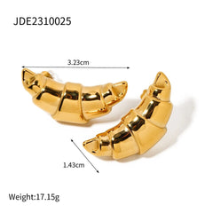 Horn Metal Chunky Earrings
