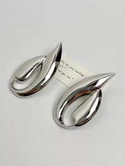 Glossy Leaf Geometric Earrings
