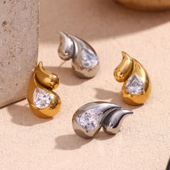 Double Water Droplet Earrings