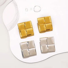 Glossy Small Square Earrings
