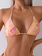 Triangle Soft Pack Digital Printing Bikini Swimsuit