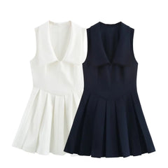 Collar Sleeveless Sleeveless Mini Dress