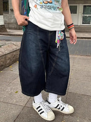 Eclectic Calf Length Capri Denim Trouser