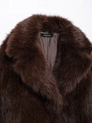 Brown Faux Fur Coat Jacket
