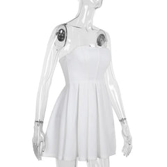 Strapless Corset Flare Mini Dress