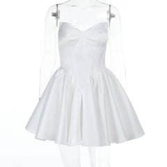 Sweetheart Strapless Flare Mini Dress