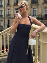 Solid Halter Midi Dress