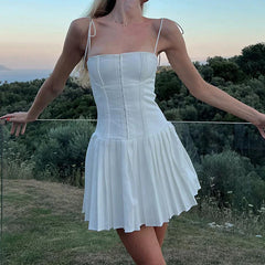 Treat Me Well Pleated Corset Dress