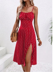 Printed Cami Tie Up Summer Midi Dress
