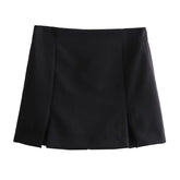 Tight Corset Top and High Waist A-line Slim Fit Short Skirt Set