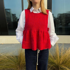 Knit Sweater Tie-up Vest