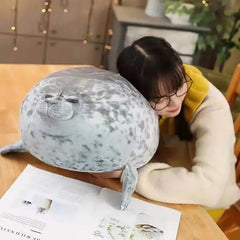 20CM Angry Blob Seal Pillow Chubby 3D Novelty Sea Lion Doll Plush Stuffed Toy Baby Sleeping Throw Pillow Gifts for Kids Girls
