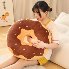 Candy Colors Donut Plush Pillow Floor Chair Round Sitting Seat Cushion Soft Creative Snack Food Throw Pillow For Kids Birthday