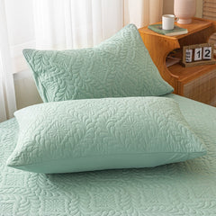 1 pc Waterproof Quilted Pillowcase Solid Color Pillow Cover Case 48x74cm Pillowsham