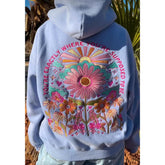 Floral Letter Embroidered Hoodie