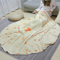 warm flannel corn tortilla pizza blanket 200Gsm pita lavash fleece sofa plaid plush bedspreads winter throw blanket