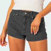 Playful Denim Shorts with Decorative Back Bows