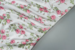 White Floral Corset Print Maxi Dress