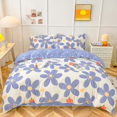 Strawberry Bedding Set Double Sheet Soft 3/4pcs Bed Sheet Set Duvet Cover Queen King Size Comforter Sets For Home For Child