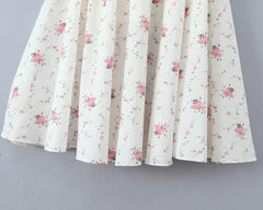 Floral Print Corset Midi Dress