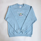 Blue Miami Florida Automobile Embroidered Sweatshirt