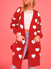 Heart Me Not Long Sweater Cardigan