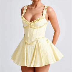 Frill Strap Babydoll Mini Dress