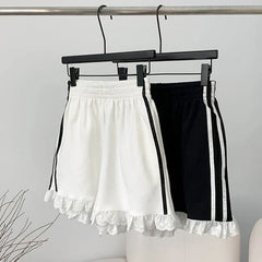 Side Striped Lace Shorts