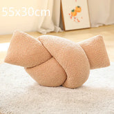 INS Popular Plush Yellow Moon Ball Shape Cushion Stuffed Donut Twist Bar Throw Pillow Home Decoration Room Pillow Birthday Gift