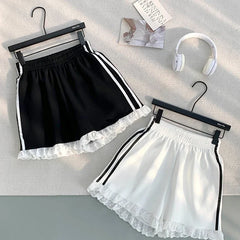 Side Striped Lace Shorts