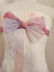 Strapless Corset Top And Ruffles A-line Mini Skirt Set