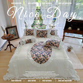 100% Cotton Korean Princess Style Flowers Lace Ruffles Bedding Set Duvet Cover Set Bed Sheet/Fitted Sheet/Bed Skirt Pillowcases