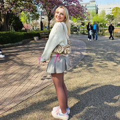 Lace Up Ribbon Sweater