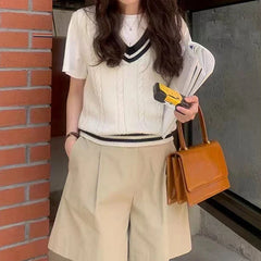 Miranda V Neck Sweater Vest Top