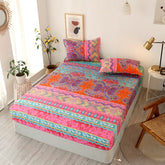 Cartoon Bed Sheet Polyester Mattress Bed Cover (No Pillowcase) Soft Comfortable Sheet Bedding Room Decor Bed Pad Home Protection