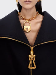 Gold Zipper Black Hoodie Jacket