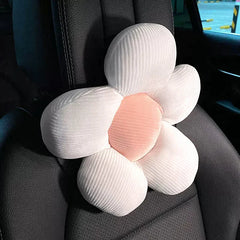 Plush Flower Cushion INS Cute Sofa Sunflower Throw Pillow Office Chair Lumbar Support Pillow Plush Car Seat Cushion