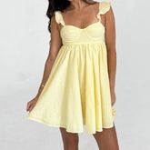 Ruffles Strap BabyDoll Mini Dress