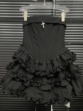 Strapless Multilayer Ruffles Mini Dress