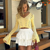 Coasting Through Hollow Out Knitted Cardigan