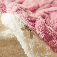 Dual Use Artificial Cashmere Duvet Cover Winter Warm Plush Quilt Cover Blanket Warmth Double-sided Fleece Comforter Covers Soft